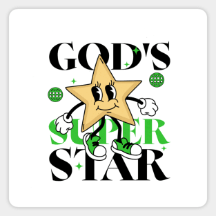 God's Super Star - Inspirational Star Graphic Magnet